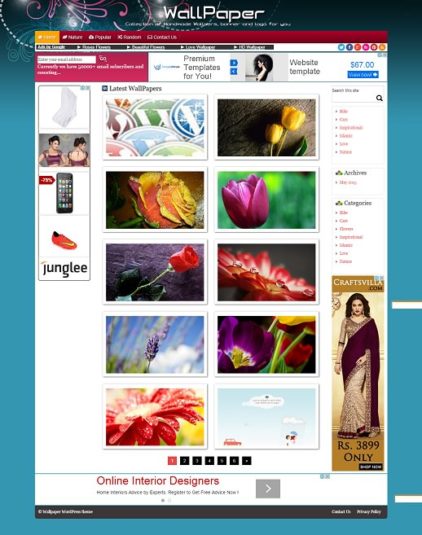 Premium Wallpaper Wordpress Theme V5
